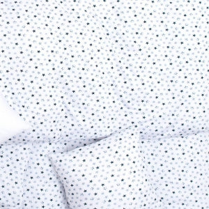 Obliečky JERSEY hviezdy biela modrá