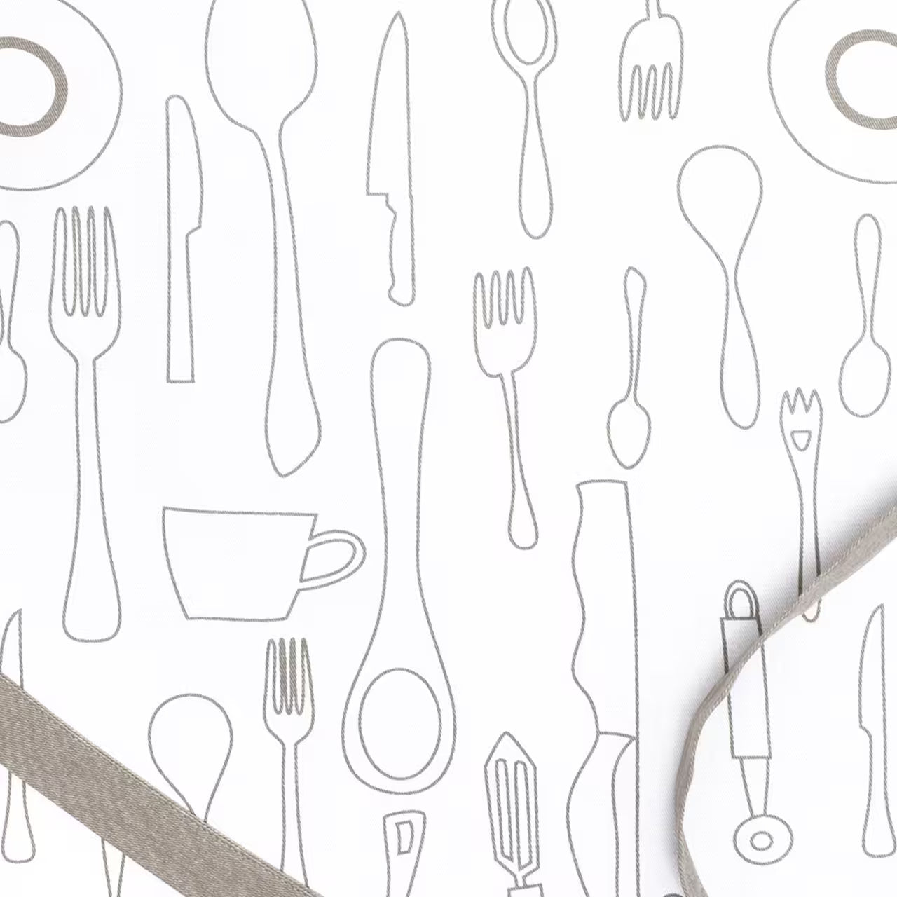 Zástera DEKORO príbory biela béžová