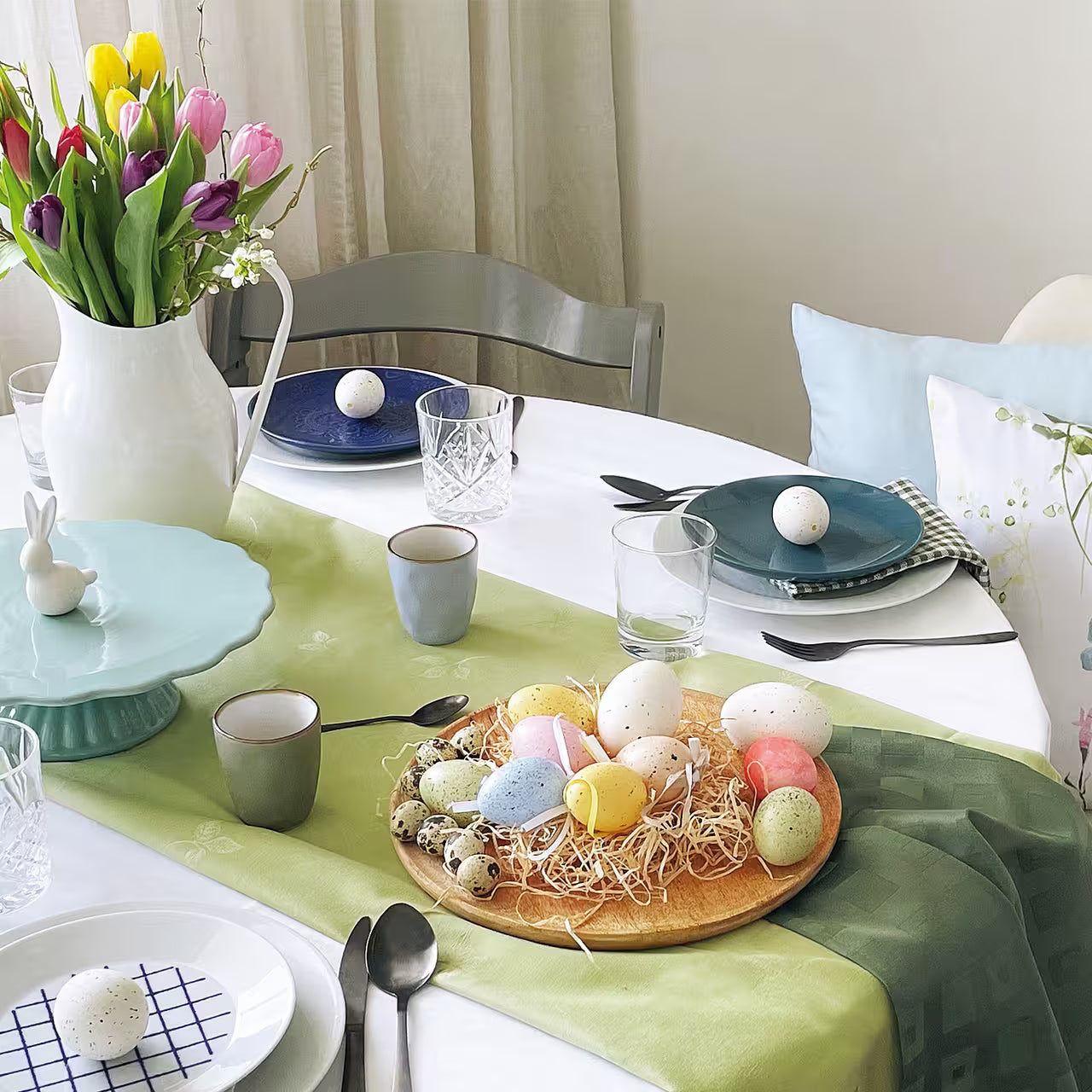 Obrus SOLID lístočky khaki zelená