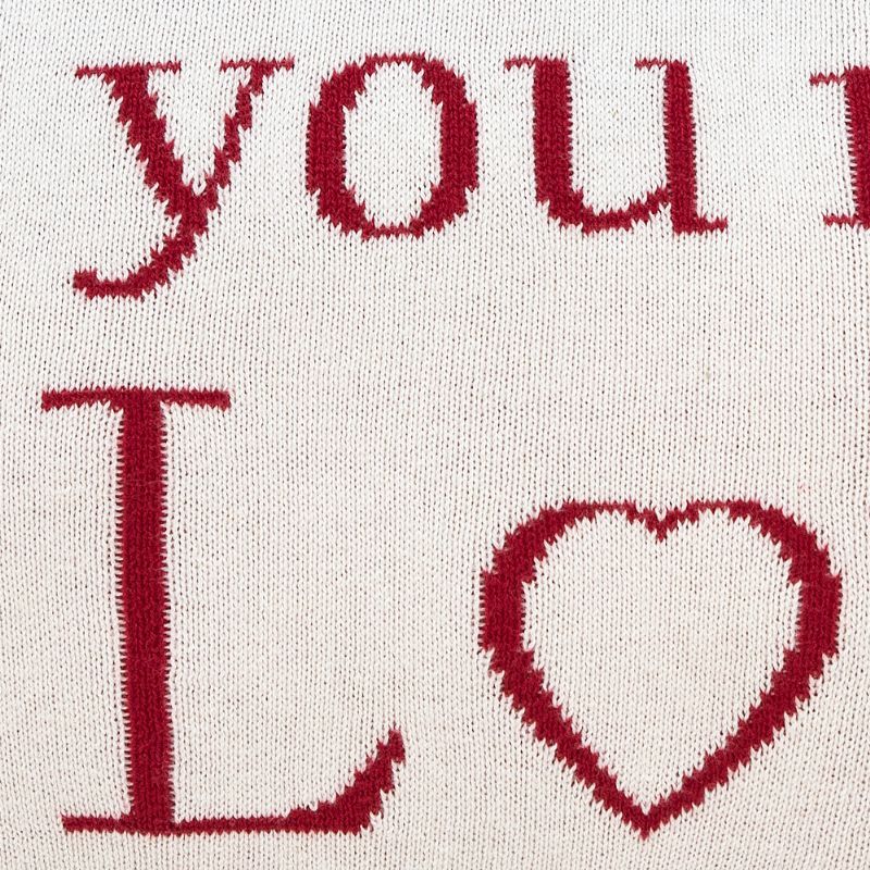 Dekoračný návlek pletený DESIGN all you need is love smotanová