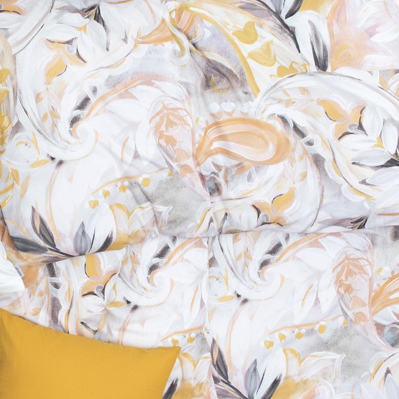 Obliečky ART JERSEY olymp zlatá sivá