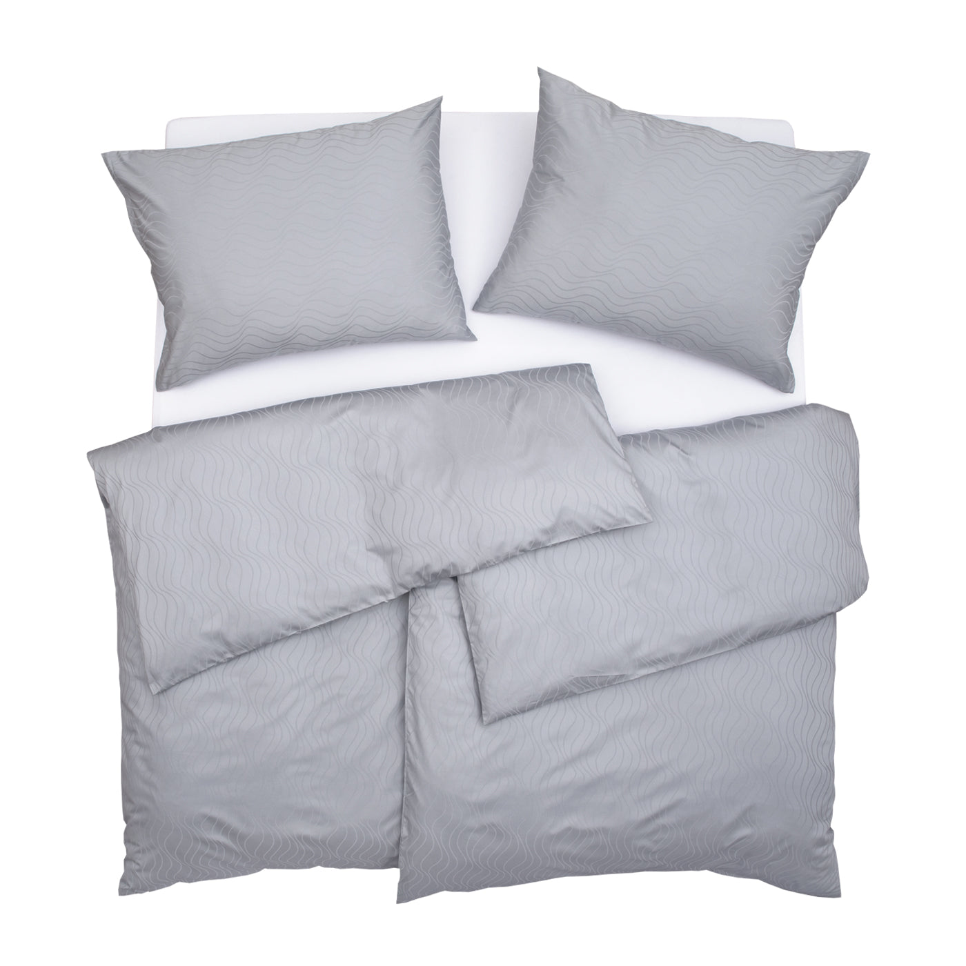 Obliečky ELEGANT PLUS vlnky sivá