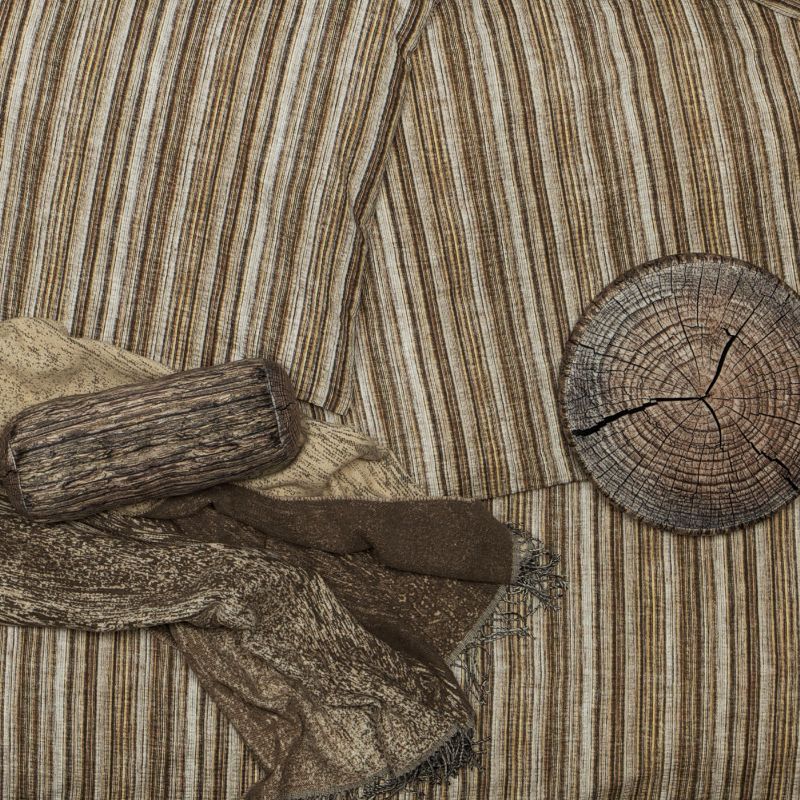 Obliečky KREP prúžky hnedá piesková