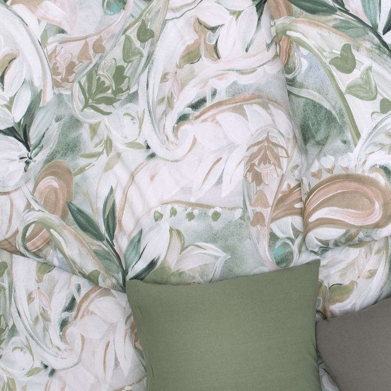 Obliečky ART JERSEY olymp zelená béžová