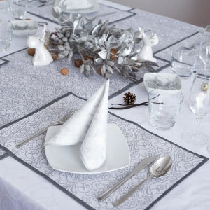 Prestieranie MOTIV LUREX ornament strieborná