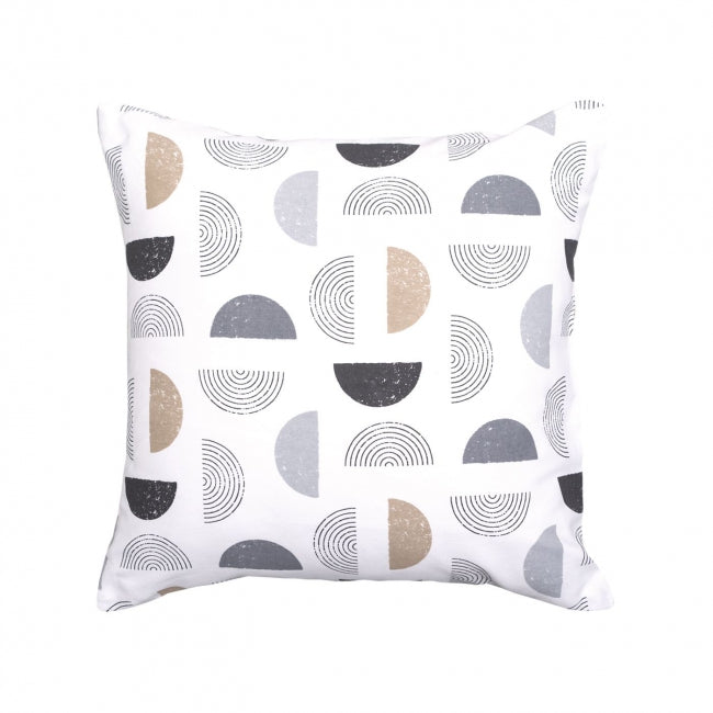 Dekoračný návlek DEKORO geo spiral biela sivá