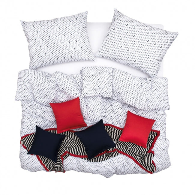 Obliečky KLASIK navy biela modrá