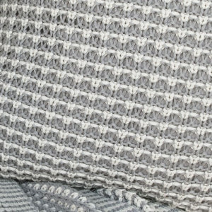 Deka pletená TOPAZ sivá smotanová