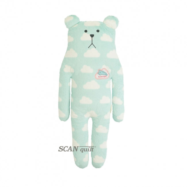 Plyšák FRIEND "M" SLOTH - medveď obláčiky tyrkysová