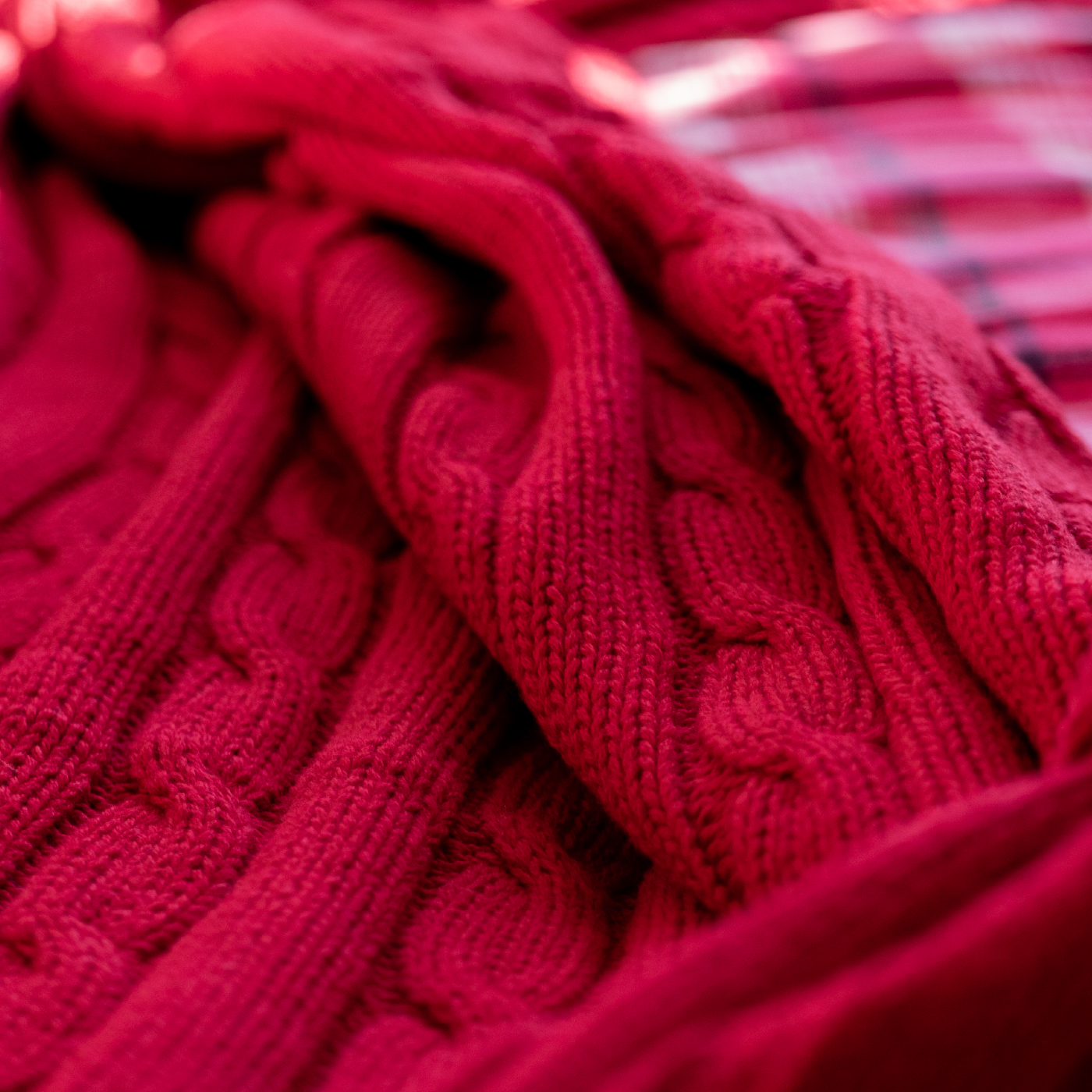 Deka pletená IMPERIAL červená