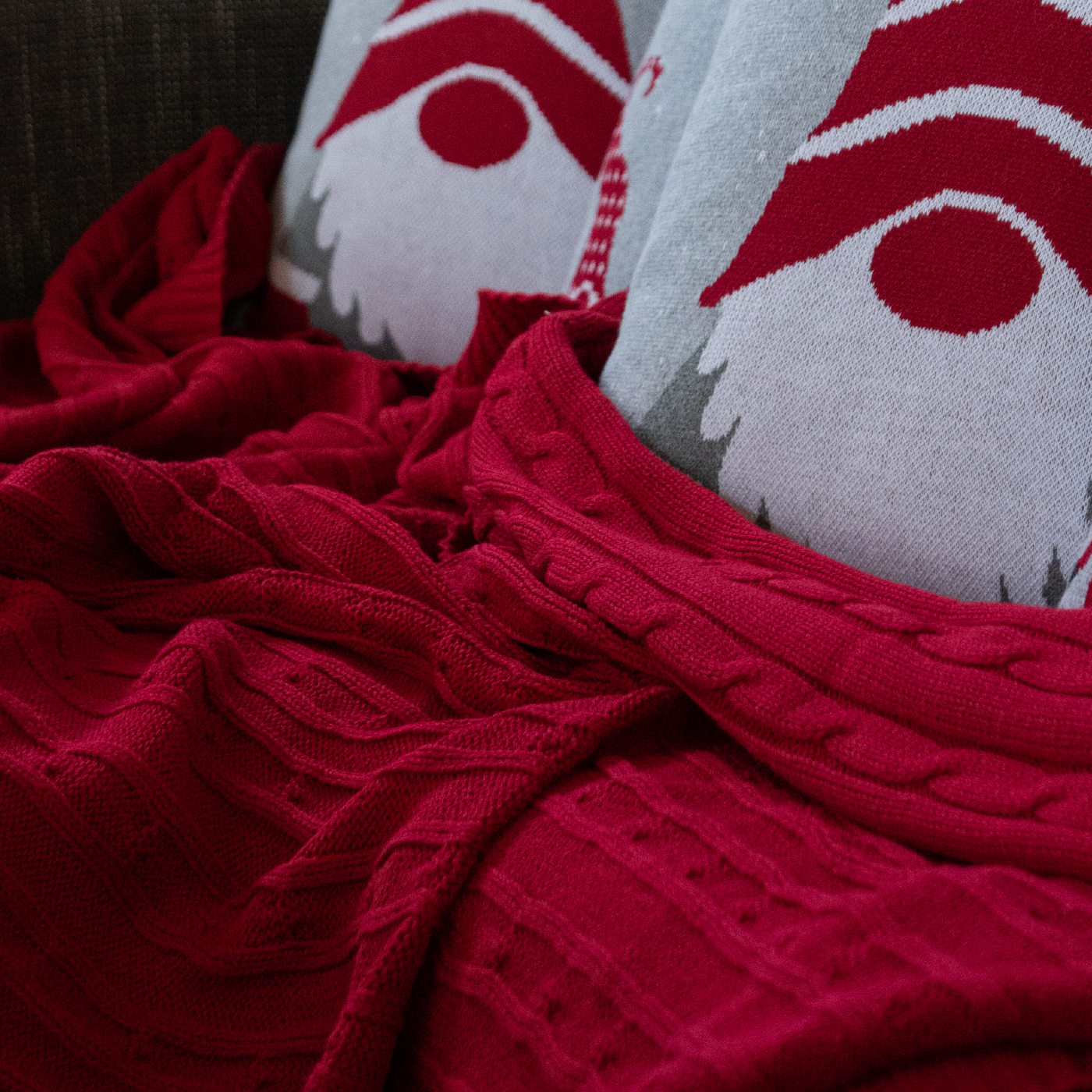 Deka pletená IMPERIAL červená