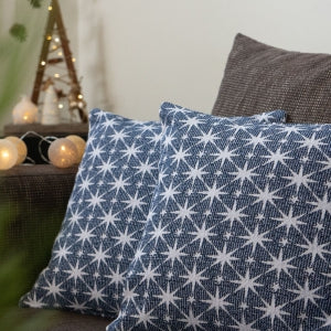 Dekoračný návlek MOTIV hviezdy modrá biela