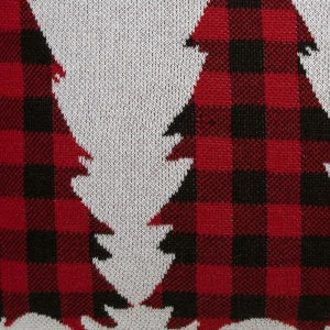 Dekoračný návlek pletený DESIGN stromy káro