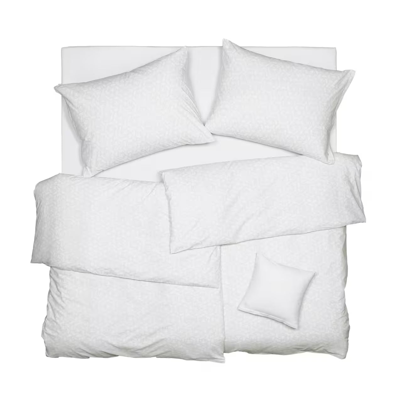 Obliečky KLASIK fragments sivá biela