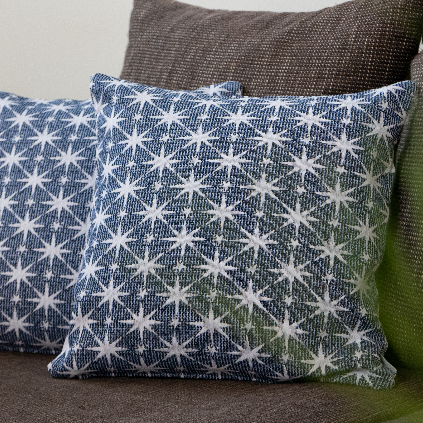 Dekoračný návlek MOTIV hviezdy modrá biela