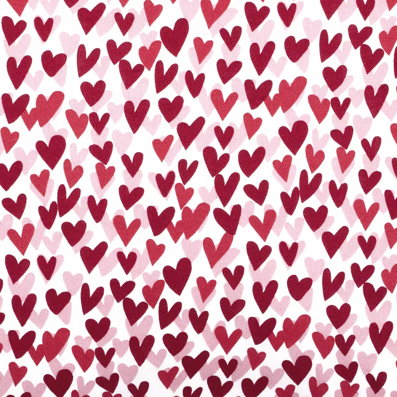 Obliečky KLASIK srdiečka biela červená