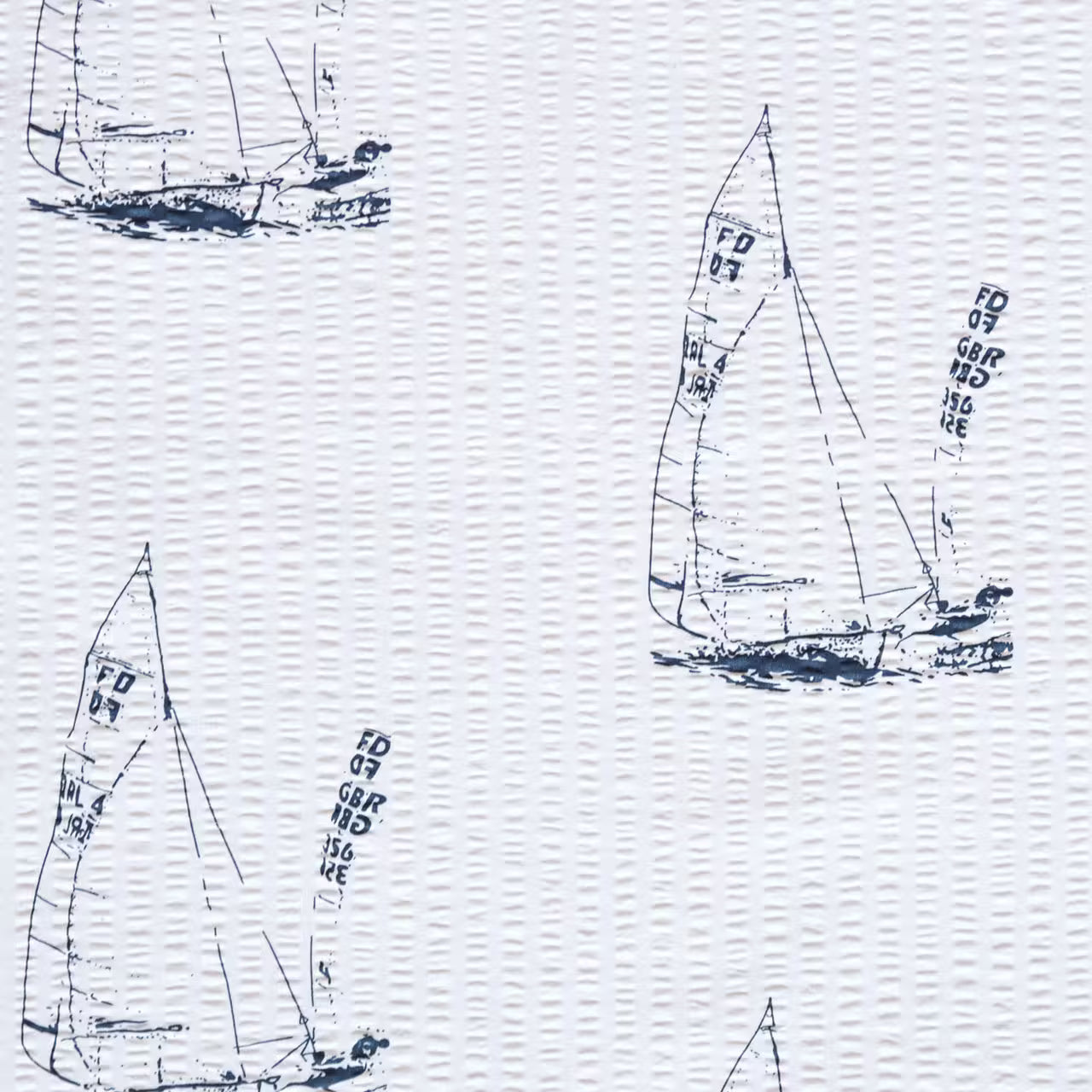 Obliečky KREP lode biela modrá