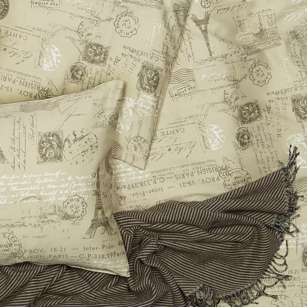 Obliečky SATÉN DESIGN paris béžová