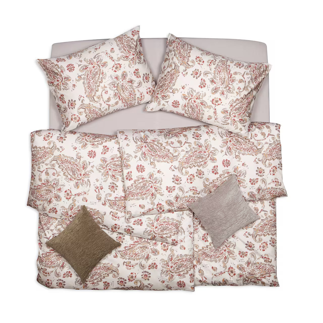 Obliečky SATÉN PLUS romance béžová