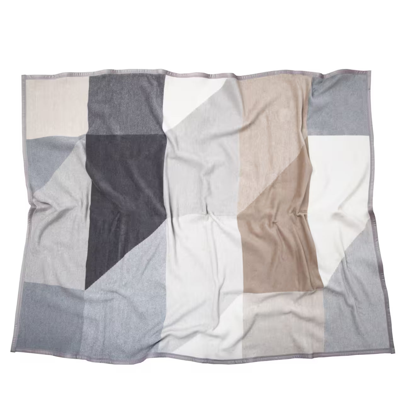 Deka VELURO trapezo sivá béžová