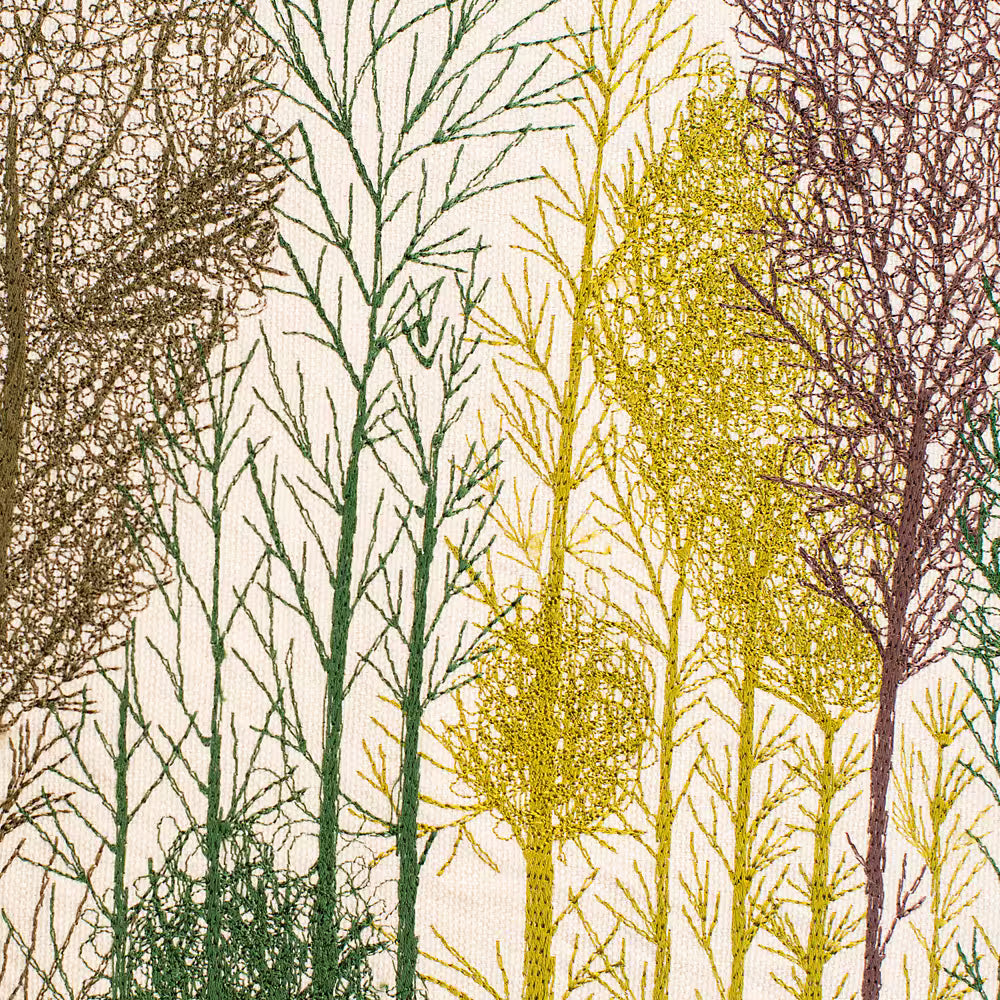 Dekoračný návlek ART NATURE trees smotanová zelená