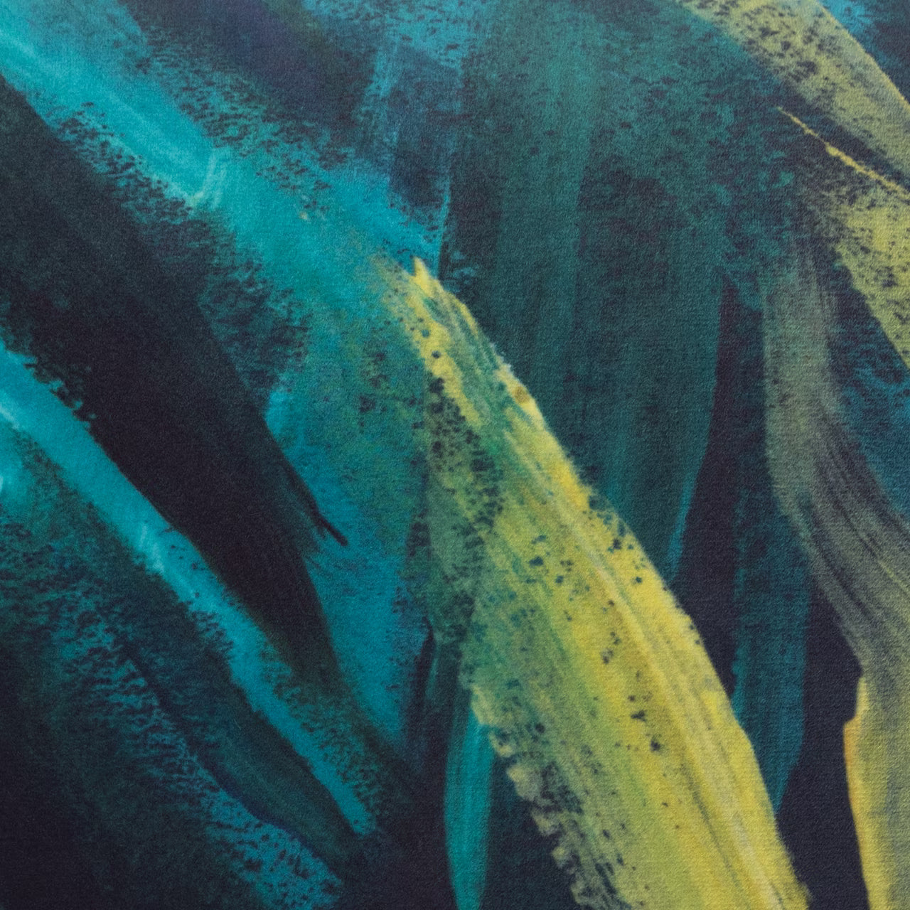 Dekoračný návlek VELVET flame tyrkysová žltá