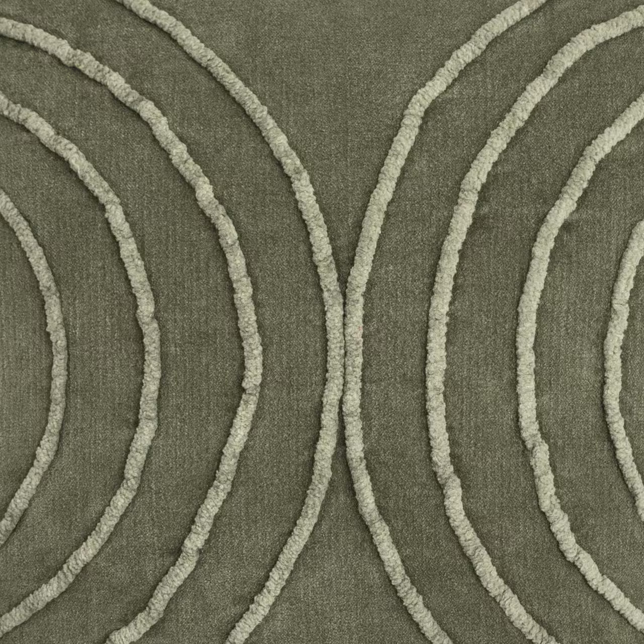 Dekoračný návlek COTTON VELVET polkruhy zelená