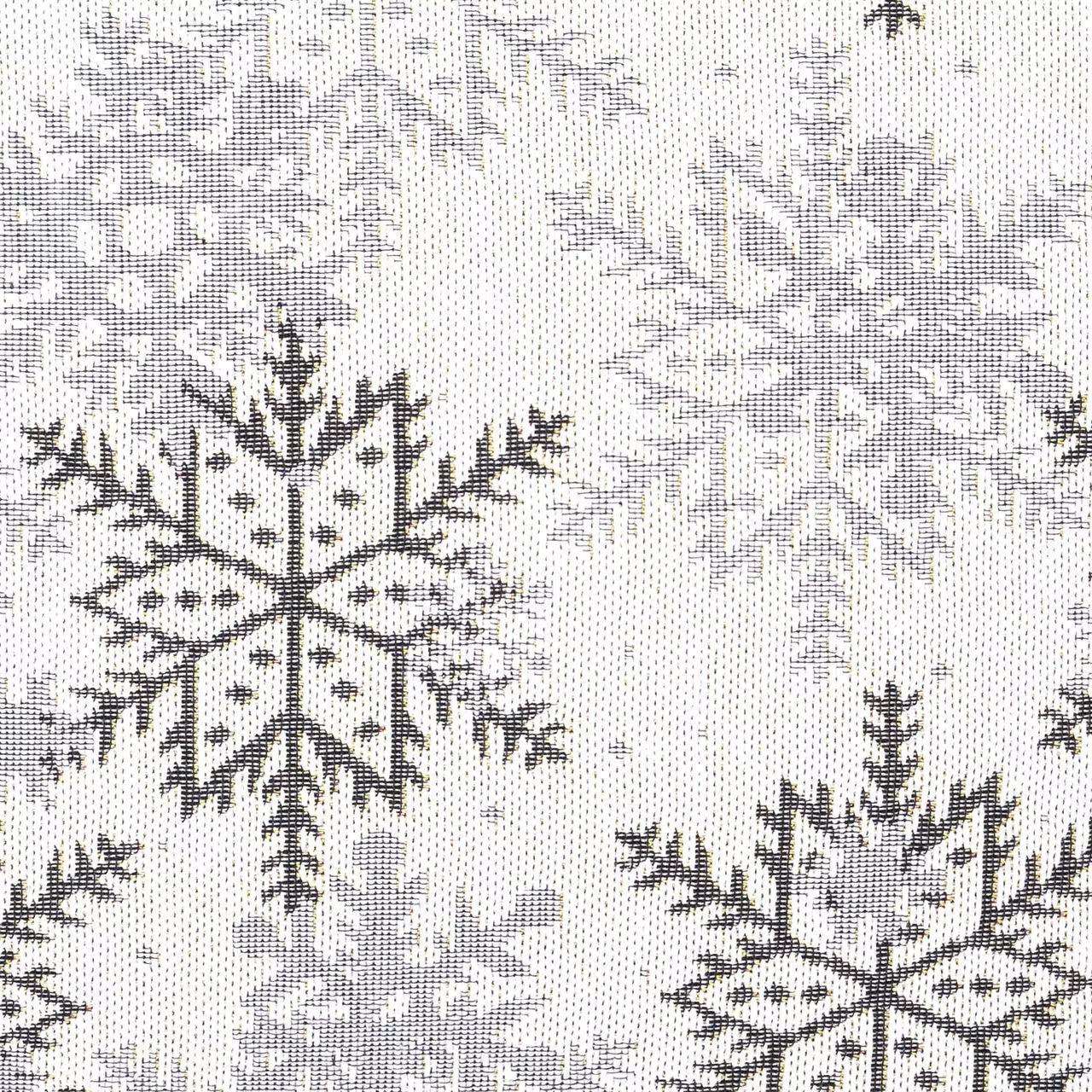 Dekoračný návlek MOTIV vločky biela sivá