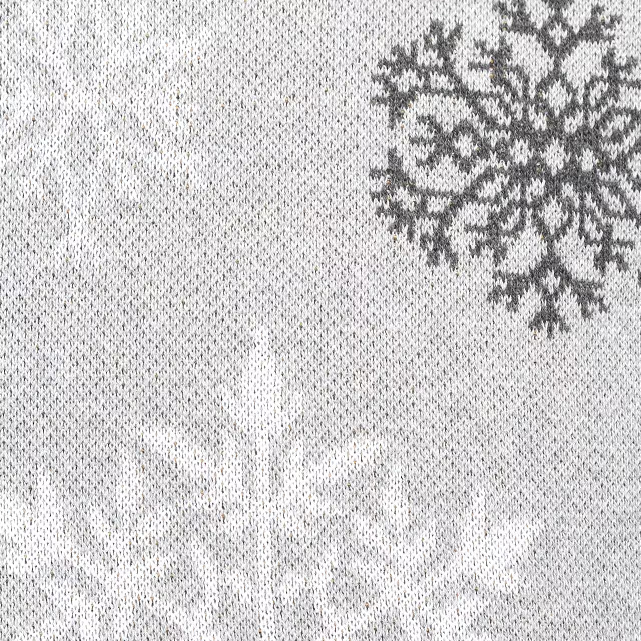 Dekoračný návlek pletený DESIGN vločky sivá žltá