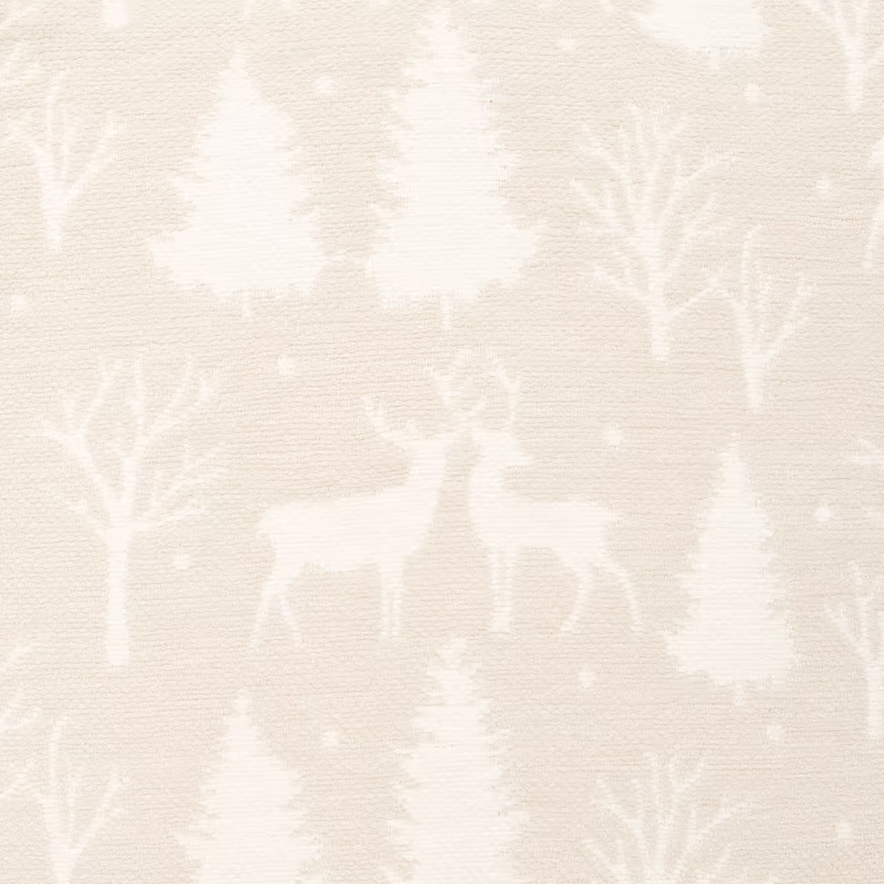 Dekoračný návlek WINTER stromy a soby béžová biela