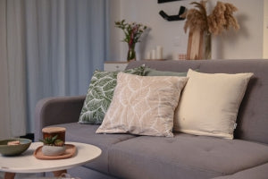 Dekoračný návlek NORD listy béžová