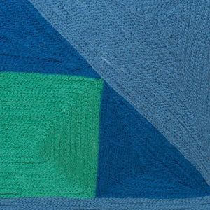 Dekoračný návlek ART COLOURS geo modrá, zelená