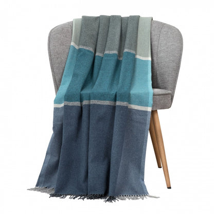Deka vlnená DELI WOOL kocka tyrkysová