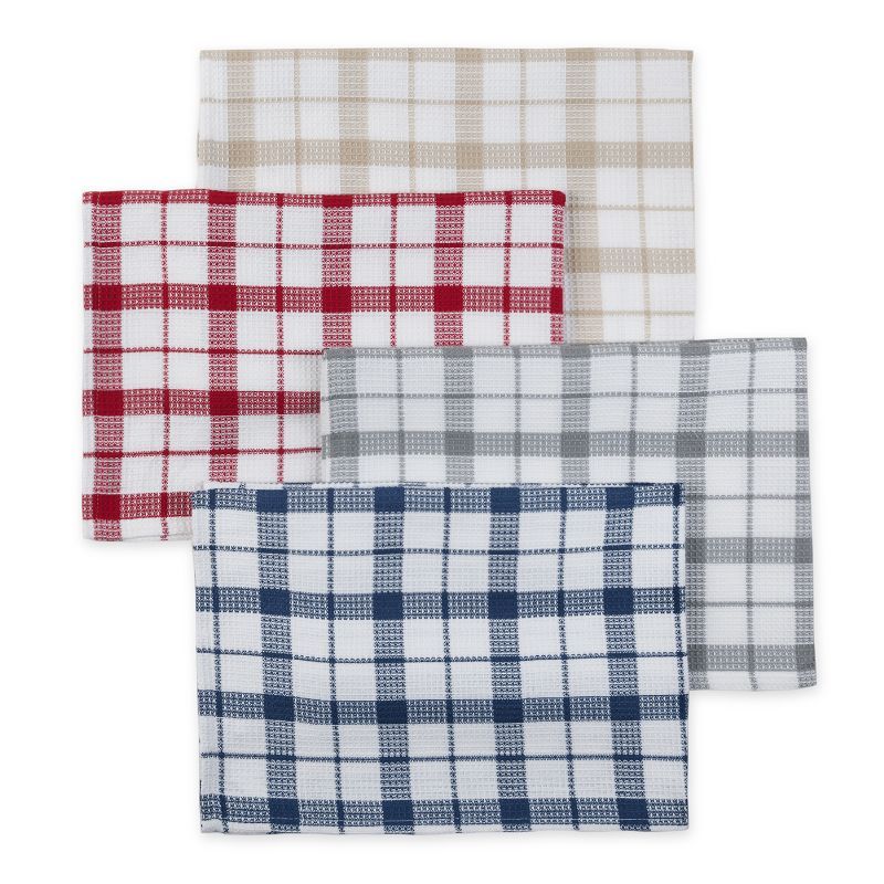 Utierka VAFLE káro biela červená