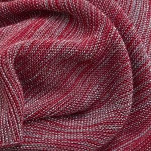 Deka pletená MELANGE LUREX melír červená strieborná