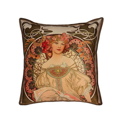 Dekoračný návlek ART VELVET mucha dievča s knihou