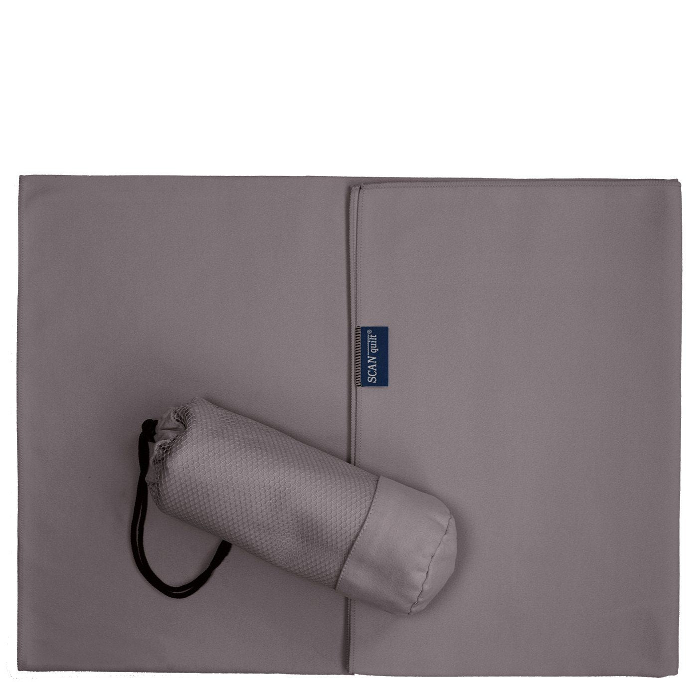 Rýchloschnúca osuška FITNESS BAG sivá