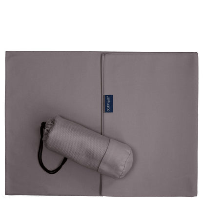 Rýchloschnúca osuška FITNESS BAG sivá