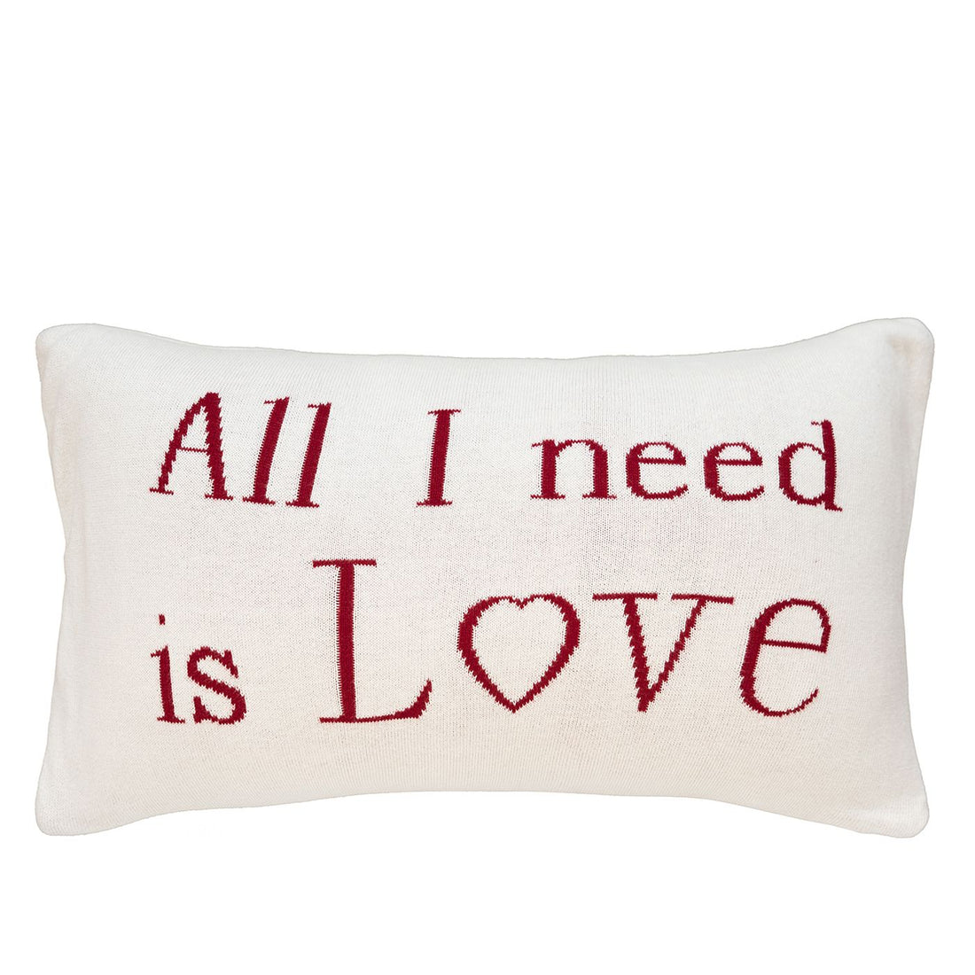 Dekoračný návlek pletený DESIGN all you need is love smotanová