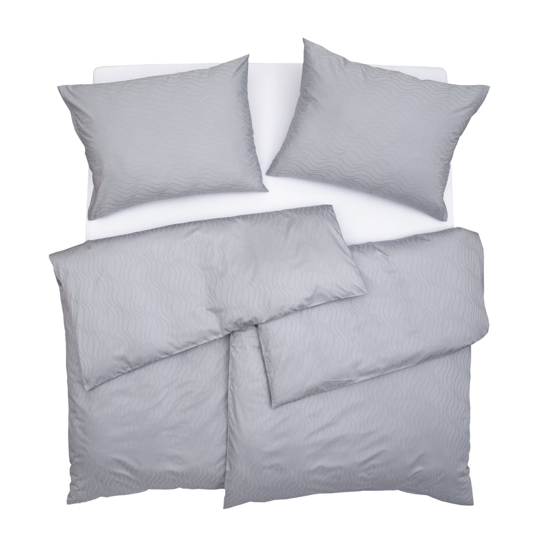 Obliečky ELEGANT PLUS vlnky sivá