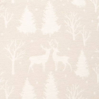 Deka WINTER stromy a soby béžová biela