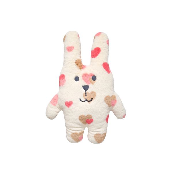 Plyšák FRIEND JUNIOR RAB - zajac srdiečka smotanová ružová