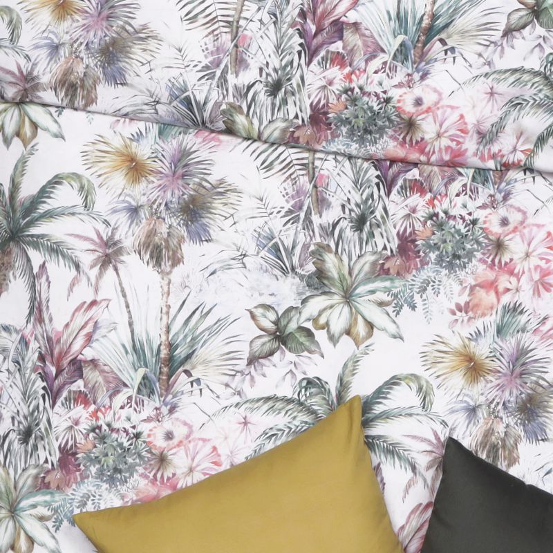 Obliečky SATÉN DESIGN palms pastelová