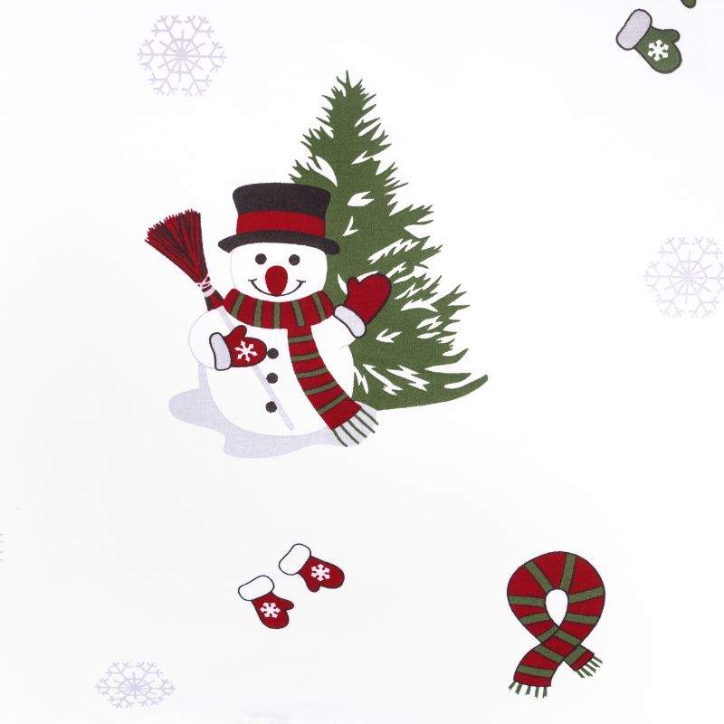 Obliečky KLASIK snehuliak biela zelená