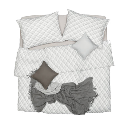 Obliečky KLASIK SOFT geo biela sivá