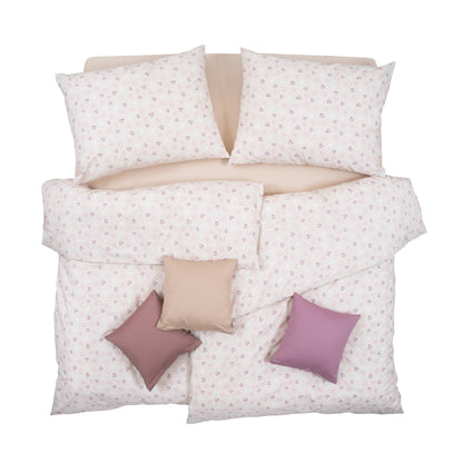 Obliečky KLASIK SOFT srdiečka béžová ružová