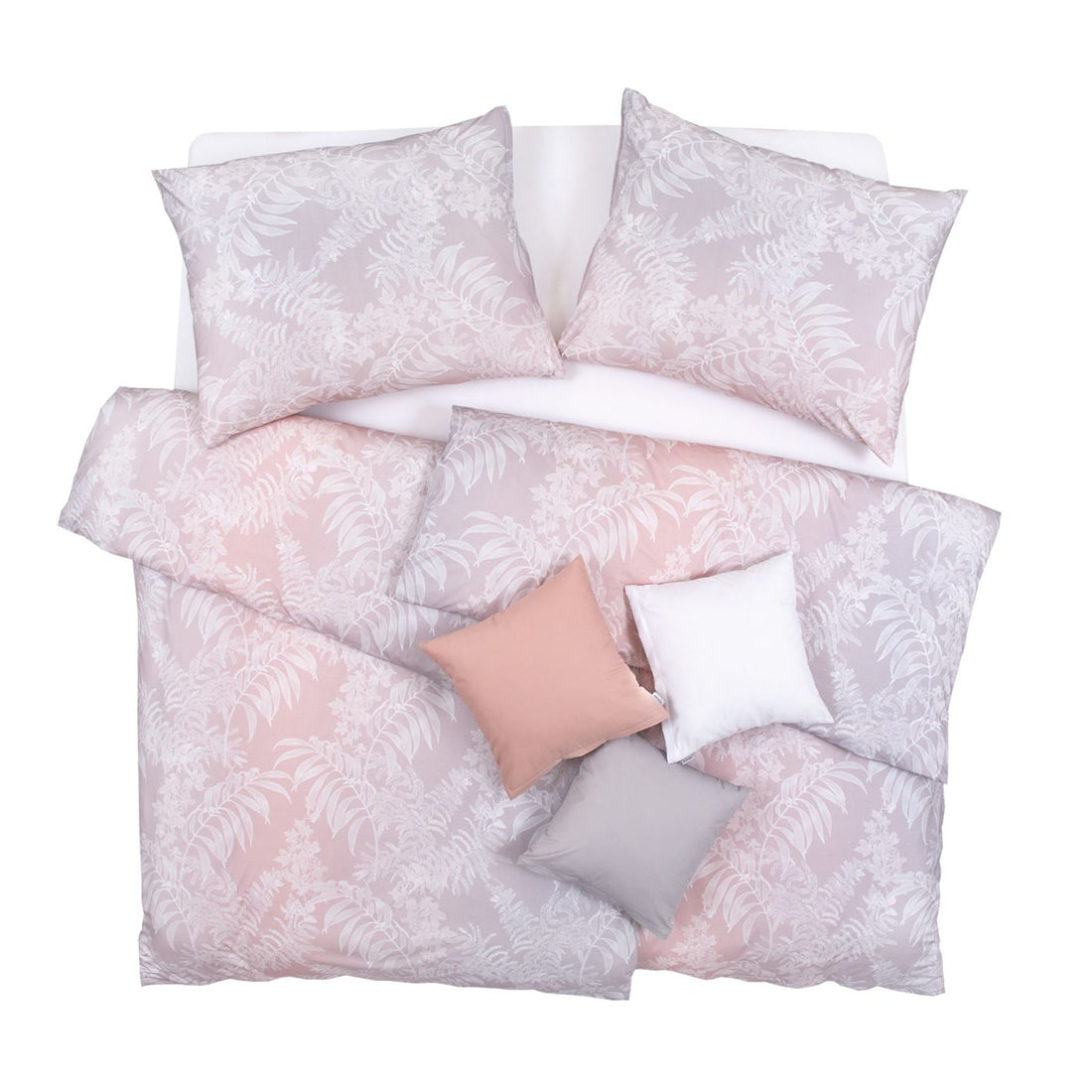 Obliečky ART JERSEY plants sivá ružová