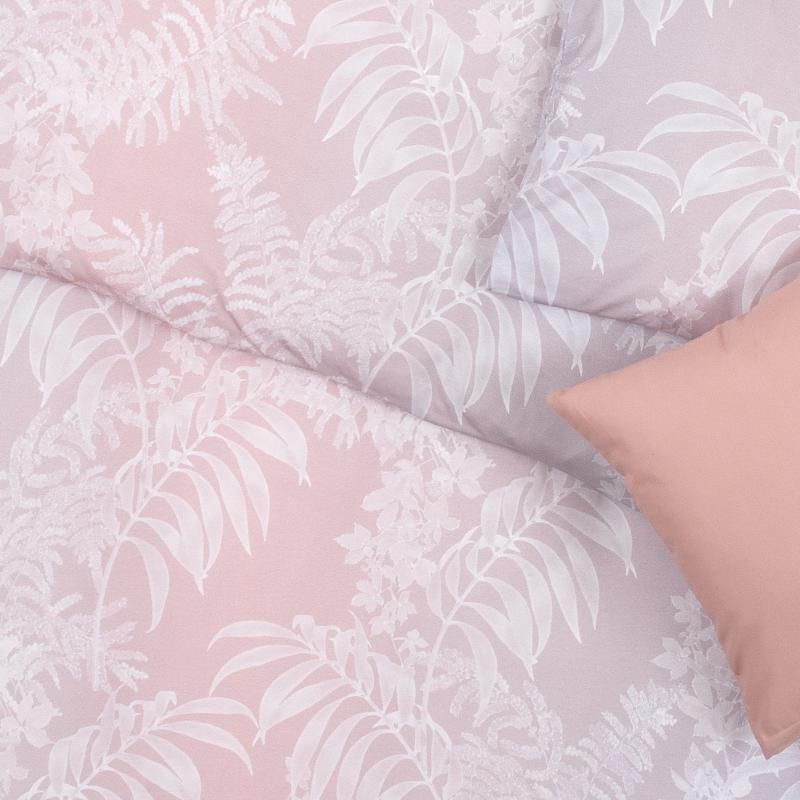 Obliečky ART JERSEY plants sivá ružová