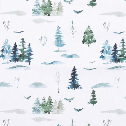 Utierka FLORA stromčeky biela zelená