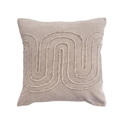 Dekoračný návlek COTTON VELVET meandry béžová